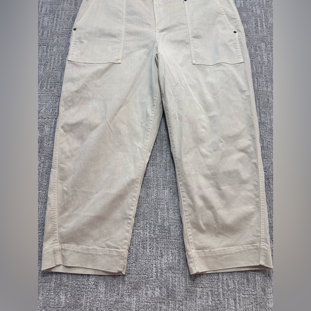 Barrel Khaki Women’s Cream Pants | Size 20 | Cotton/ Spandex - Picture 3 of 14